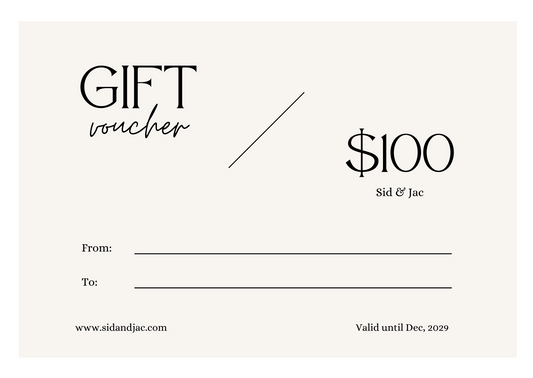 Sid & Jac Gift Cards
